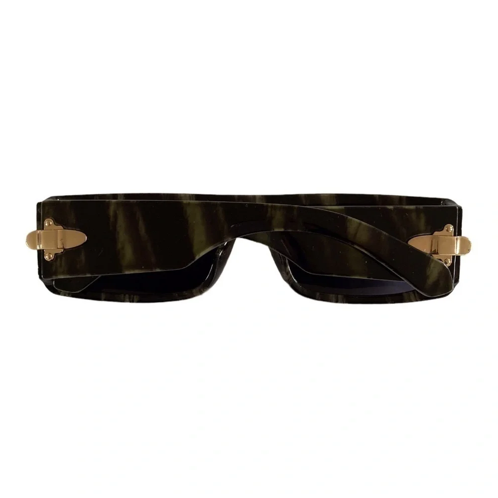 Knotwtr by Obi Nwankwo Tortoise Shield Sunglasses NIB Luxe Square Y2K Futuristic
